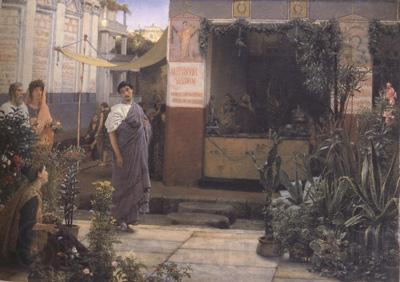 Alma-Tadema, Sir Lawrence The Flower Market (mk23) Spain oil painting art